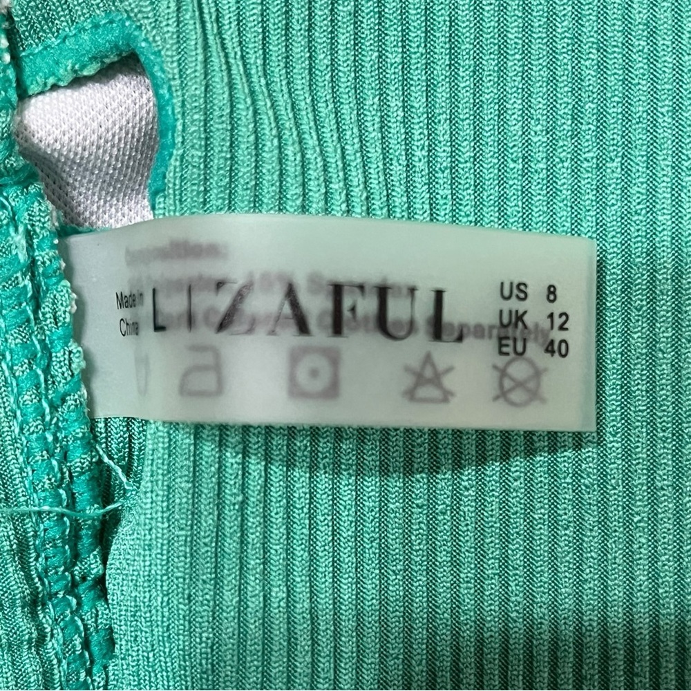 NWT Zaful Green Ribbed Woman’s Bikini - Size 8 - Picture 5 of 6
